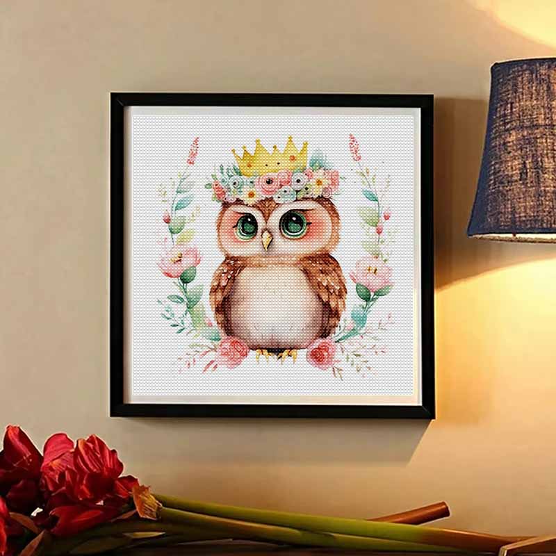 New Arrival 5D DIY Full Circle Diamond Painting "Painted Owl" Embroidery Cross Stitch Home Decor Gift