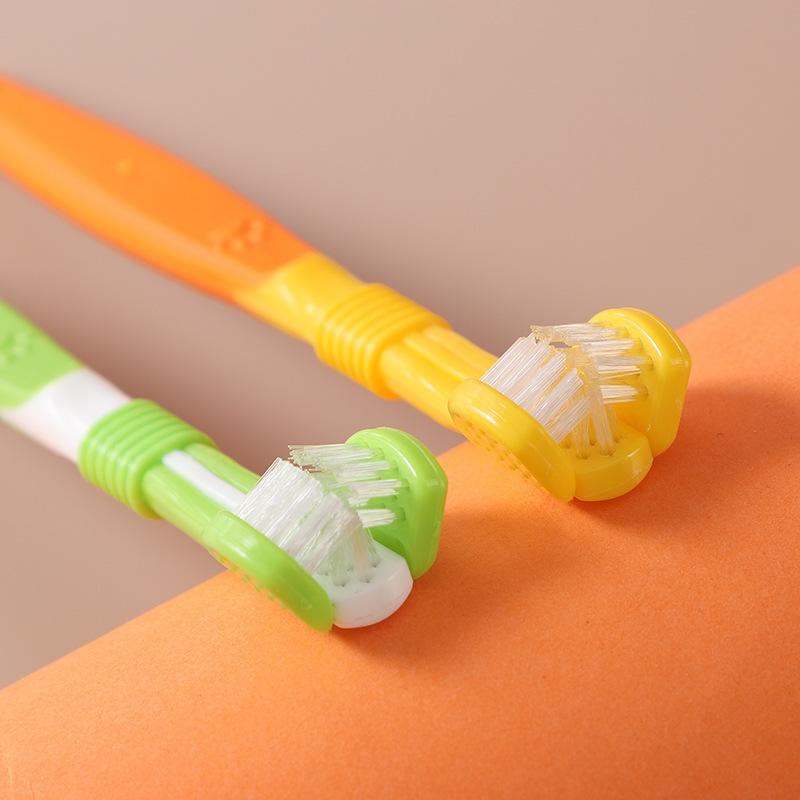 3-Sided Pet Toothbrush Dog Breath Tartar Cleaning Mouth Pet Plastic Toothbrush Removing Bad Dental Care Cat Cleaning Mouth YSS01