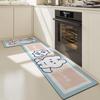 Cartoon Rabbit Flocking Bath Mat Toilet Mat Non-slip Absorbent Shower Door Mat Kitchen Oil-proof Leather Mat Bedroom Bedside Rug