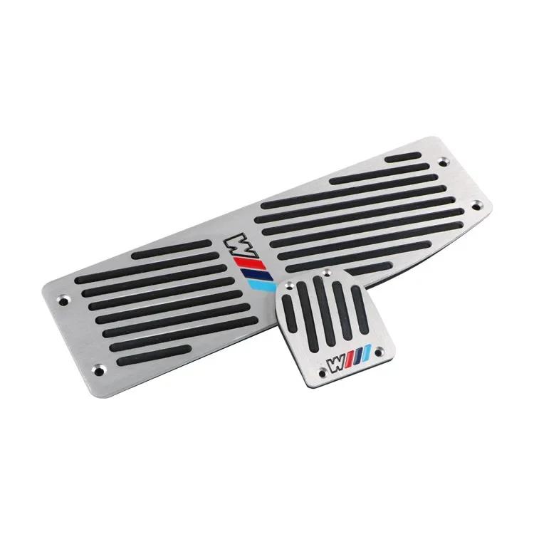 BZI1 1set Aluminum Car Accelerator Pedal Mat for BMW F01 F02 F10 F20 F30 F31 F34 F48 F87 Car Accessories