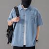 Men Shirt Short Sleeve Stripe Summer Hip Hop Oversize 8XL Plus Size Casual Plaid Streetwear Loose Pocket