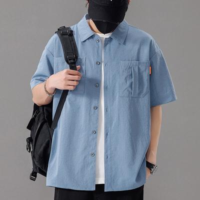 Herren Hemd Kurzararm Streifen Sommer Hip Hop Oversize 8XL Übergröße Lässig Kariert Streetwear Locker Tasche