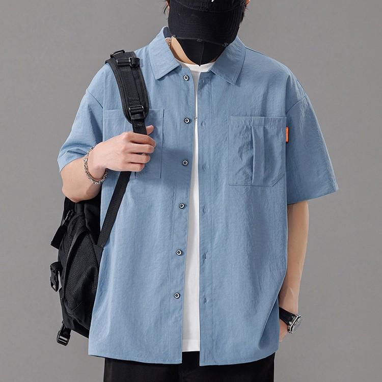 Men Shirt Short Sleeve Stripe Summer Hip Hop Oversize 8XL Plus Size Casual Plaid Streetwear Loose Pocket
