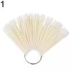 50Pcs Fan-shape Nail Art Tips Polish Board Display Practice Sticks Manicure Tool