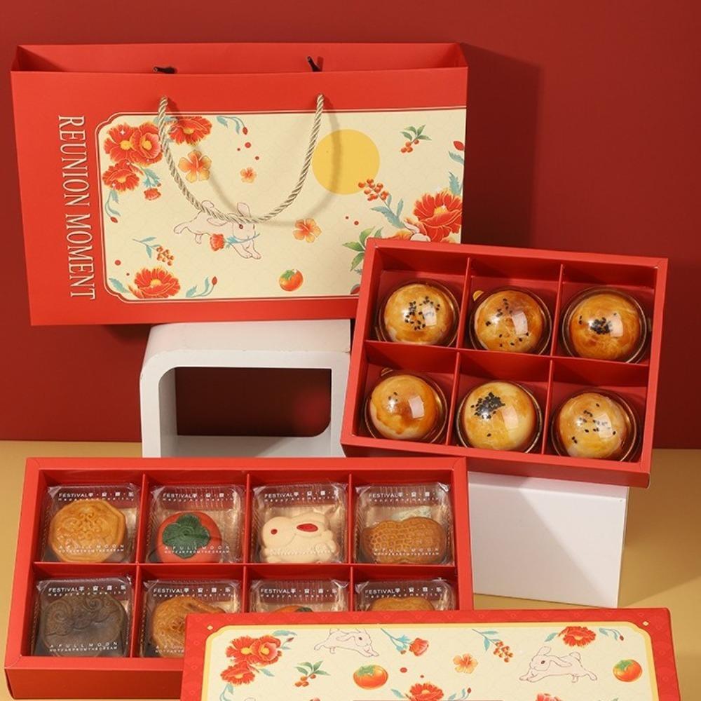 5 Set Luxury Mid-Autumn Gift Box Chinese Style Pastry Packaging Box  Gift Giving