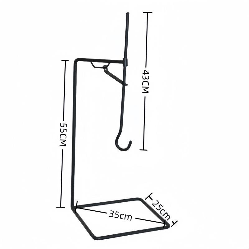 Farmhouse Traditional Cast Iron Hanging Hot Pot Tableware with Stand