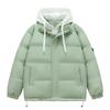 Cotton-padded Winter Cotton-padded Men's Thickened Fake Two-piece Coat Female Couple's Hooded Bread Suit Color