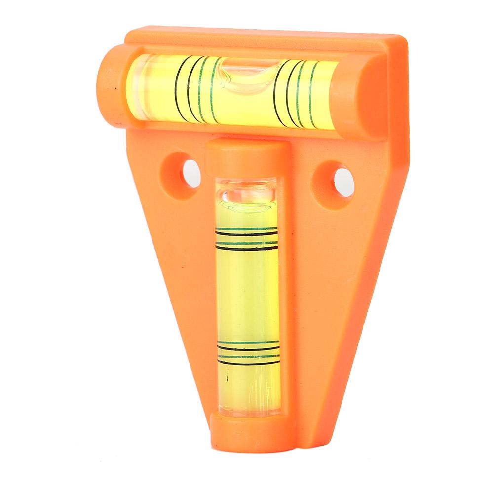 Instrumento de medición Nivel T Burbuja con orificio de instalación Herramienta de medición para cámara(naranja)