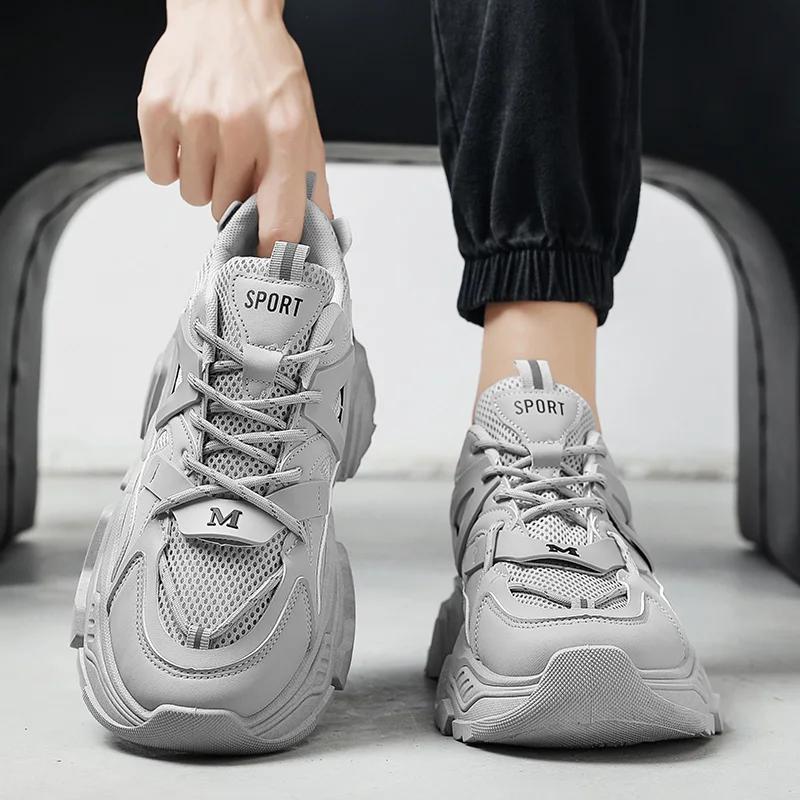 Trendy Luxury Brand Couple Mens Casual Shoes For Men Chunky Designer Sport Sneakers Dad Outdoor Jogging Running Male Shoes