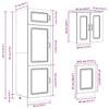 8 Piece Kitchen Cabinet Set Kalmar Concrete Grey Particleboard
