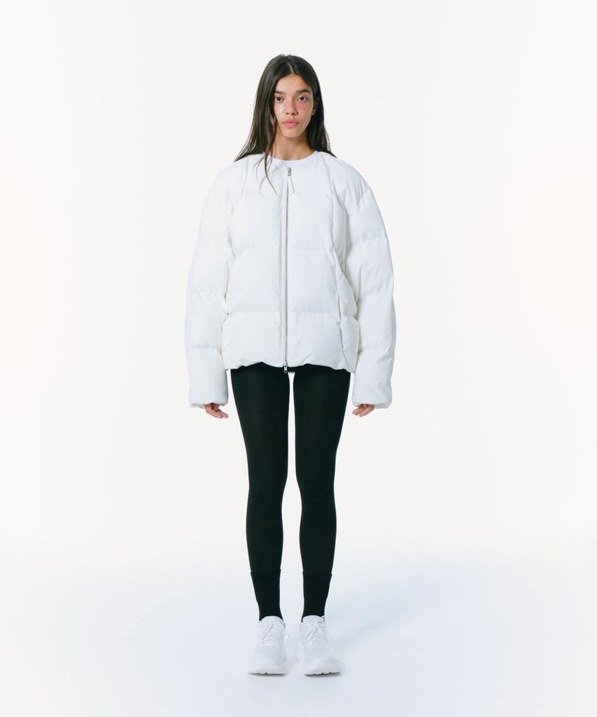 Milacode Oblique Line Padding Jacket (3M Featherless) Over Fit (Off White)