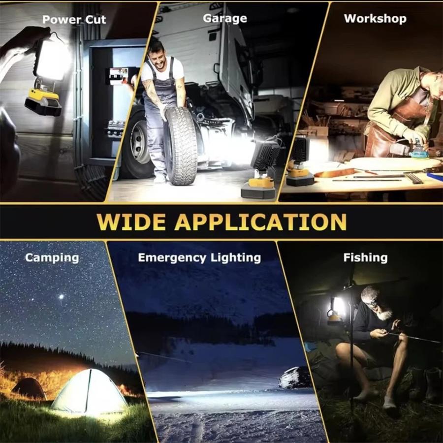 LED Work Light Spotlight with 1 USB Charging Port for Makita 18V Li-ion Battery Electric Torch Light for Camping Outdoor