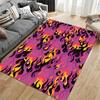 Fiery Flame Pattern Carpet suitable as a non-slip mat for the living room or bedroom sofa