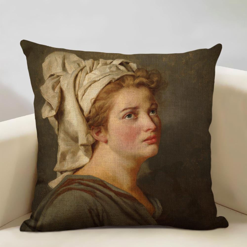 Neoclassicism Home Decorative Napoleon Oil Painting Sofa Throw Pillow Case Rome Spartacus Jacques Luis David Art Cushion Cover