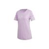 Originals Trefoil Letter Logo Print Round Neck Short Sleeve T-Shirt Women Tops Light-Purple GK3661