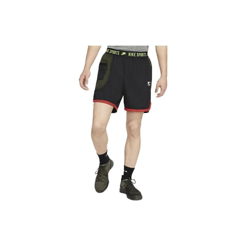 Мужские дышащие повседневные спортивные шорты с логотипом Nike Color-Block, черные BV3250-010 XXXXXL