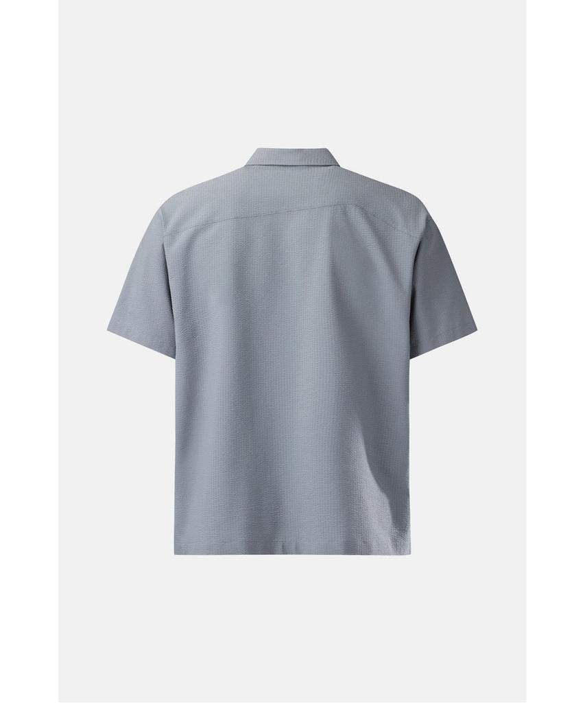 Koolongseupocheu Men'S Seersucker Polo Short Sleeve T-Shirt (Set-Up) Tltcm26561Bgy