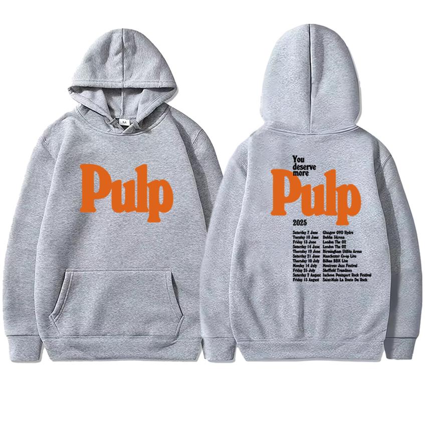 2025 Tour Black Pulp Rock Band Live Date Printed Hoodie Autumn Winter Men Women Fashion Y2k Sweatshirt Unisex Fleece Streetwear