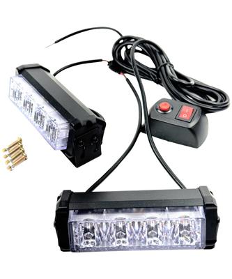 HTharros Luz Estroboscópica de Advertência LED Patrulha 6 para Conjunto de 2 Luz, Luz, Barra, Lâmpada, Padrões, 12V, Caminhões, Carros, Motocicletas, Azul,