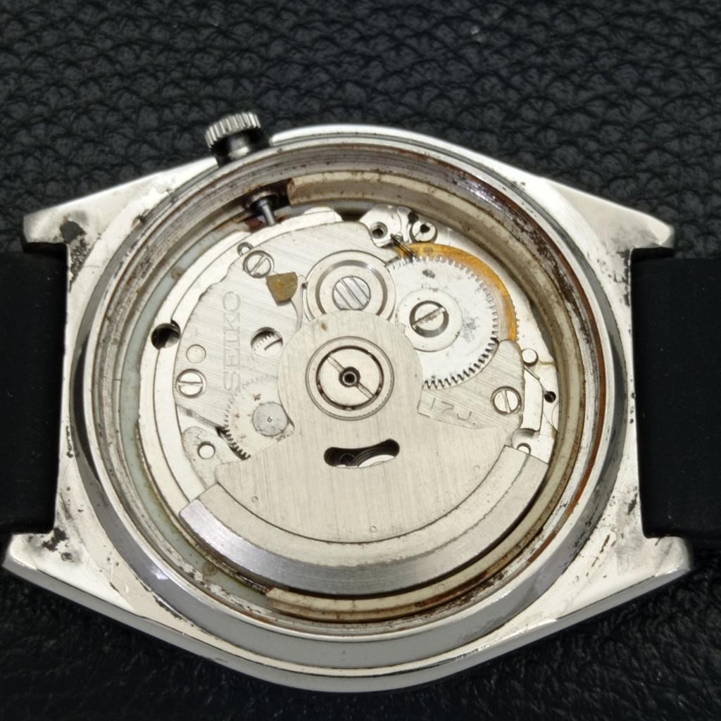 USED VINTAGE SEIKO 5 AUTOMATIC 7009A JAPAN MENS BLACK COLOR DIAL WATCH A433205-2 R115-a433205