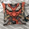 Oni Mecha Japanese Oni Polyester Cushion Cover For Sofa Chair Decorative Soft Pillow Cover Pillow Covers Decorative