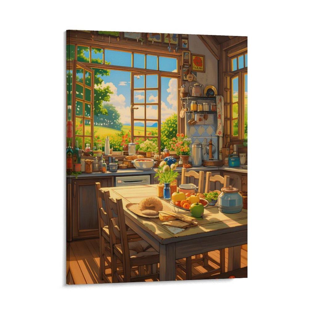 Nordycka Sztuka Minimalistyczna: Plakat krajobrazowy w wysokiej rozdzielczości do dekoracji salonu