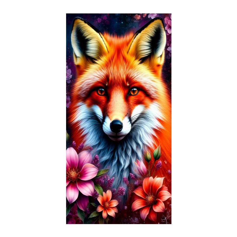 Fox Flower Large Size Diamond Painting New Collection Animals Diy Full Drill Rhinestone Embroidery Mosaic Cross Stitch Kits