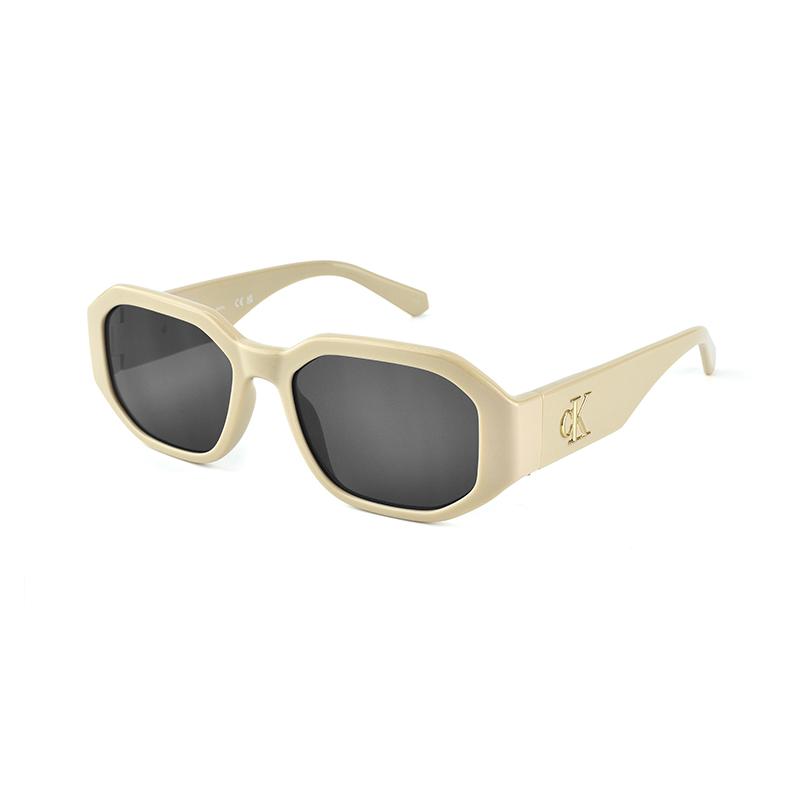 Calvin Klein Retro Narrow Frame Fashion Street Irregular Shape Sunglasses Unisex sunglasses Black CKJ22633SLB