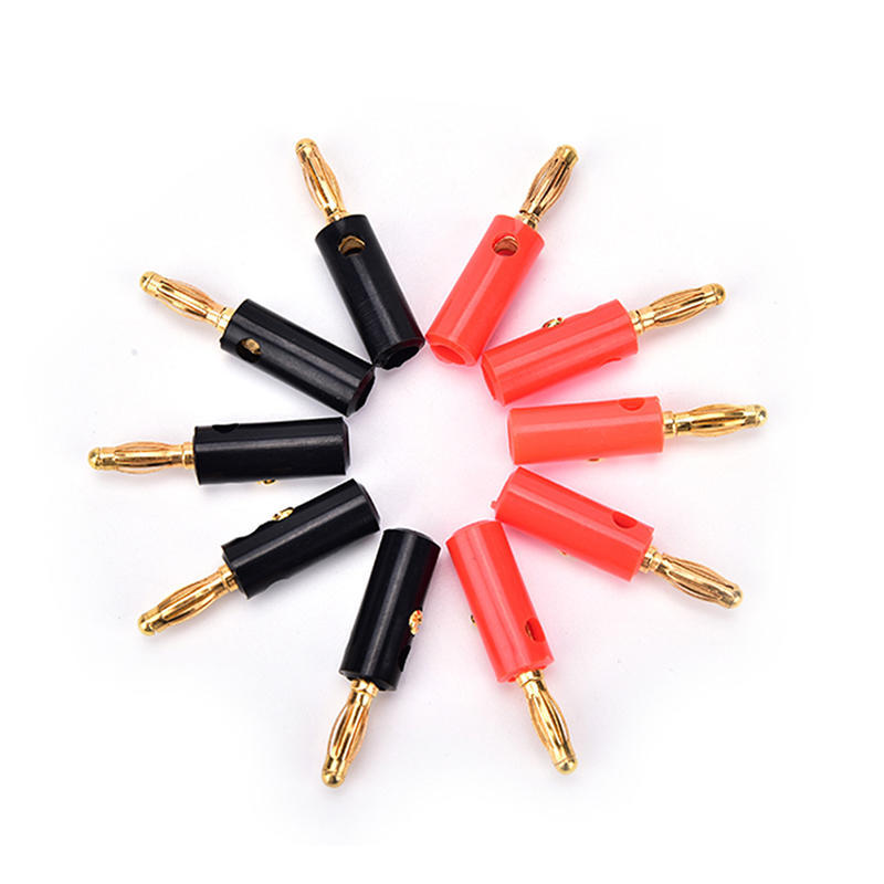 10PCS 4mm Gold Plated Banana Plugs | Audio Speaker Screw Connectors for Home Theater Sound System