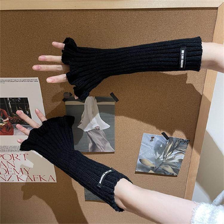 Winter Lengthen Wrist Gloves Adult Trumpet Edge Arm Warmer for Outdoor Cycling