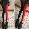 Damen Tanz Blickdichte Strumpfhosen Freizeit Zweifarbige Strumpfhosen Mit Fuß Leggings Hohe Taille Cosplay Kostüm Elastische Socken Strumpfhosen