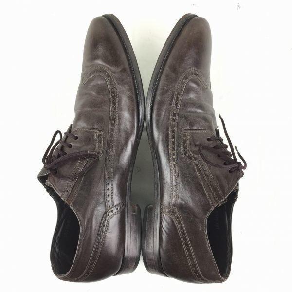 HUGO BOSS Wingtip Leather Business Shoes Brown size 8 26.5(USED)