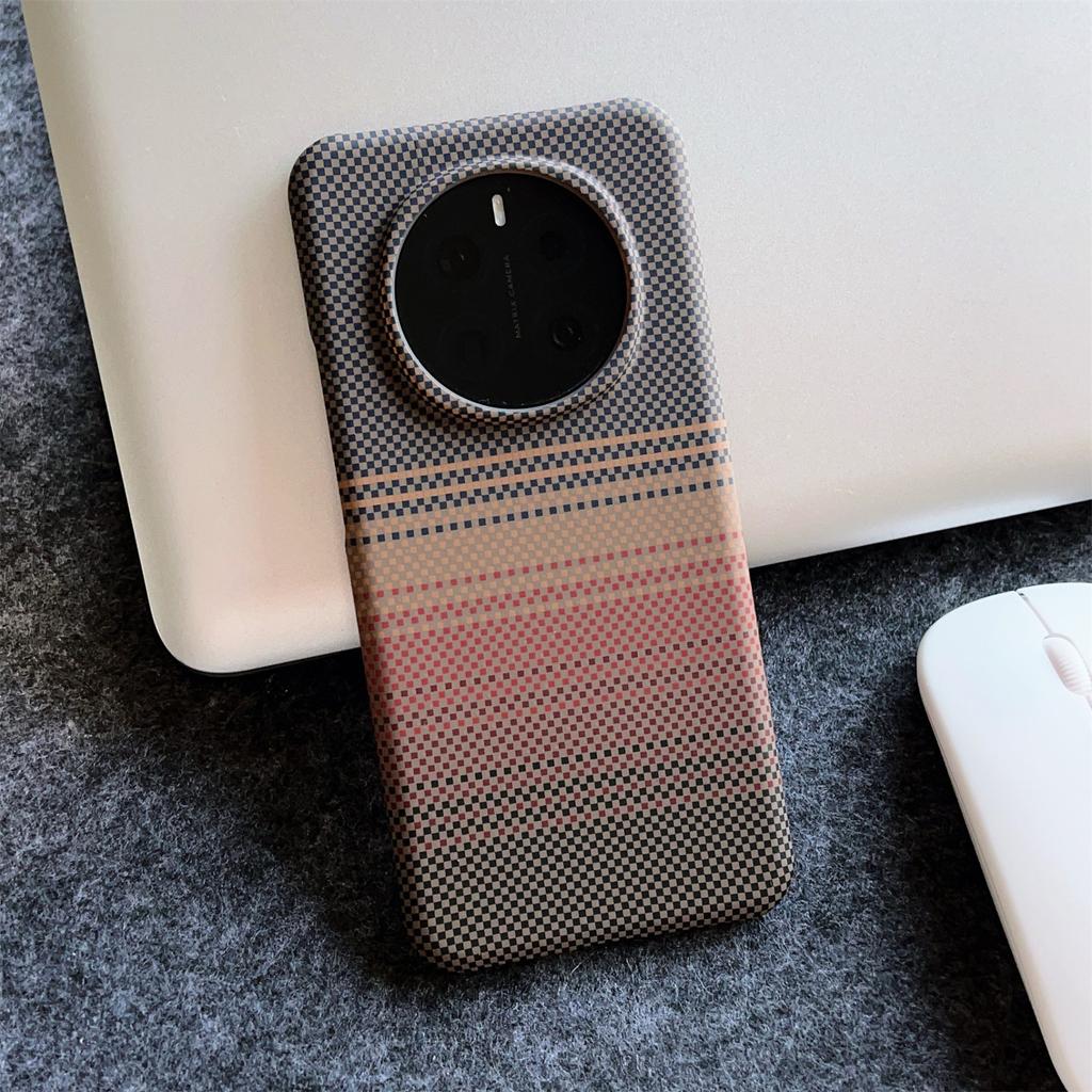 Magnetic New Kevlar Carbon Fiber Phone Case for Honor Magic X60 6 7 Pro Ultra Thin Shockproof  Sunset Design Protective Cover
