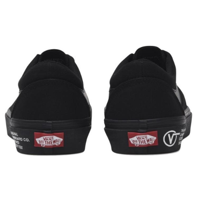 Vans Bold Ni Solid Color Minimalistic Low Tops Casual Skateboarding Shoes Unisex Black VN0A3WLPVX6