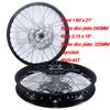 Motorcycle 1.60-21 Rim and 2.15-18 Front Rear Wheel With #520-45T Sprocket 240MM/220MM Brake Disc Plate for Kayo T2 Pit Bike