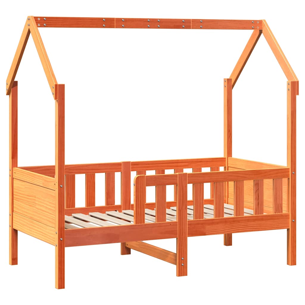 Kids Bed with Drawers 70x140 cm Solid Pine Wood