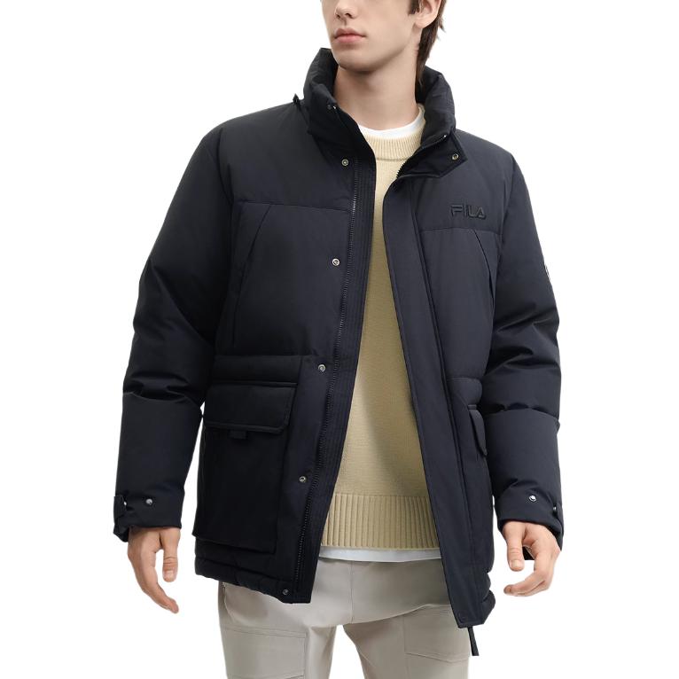 New FILA Down Jacket Unisex Jet Black F51M449902F-BK