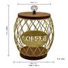 Coffee Pod Holder Large Capacity with Wood Base Storage Cup Coffee Pod Basket Organizer Cup for Hotel Family Kitchen Home Cafe