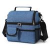 New Double Layer Tote Lunch Bags Large Oxford Cloth Cooler Picnic Bags With Shoulder Strap School Office Insulation Bags