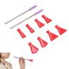 2Pcs Stainless Steel Straw 8Pcs Blow Nozzles Set Multifunctional Acrylic Pouring Paint Supplies