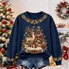 Women's Christmas Print Long Sleeve Top Casual Comfortable Fall Winter Shirt