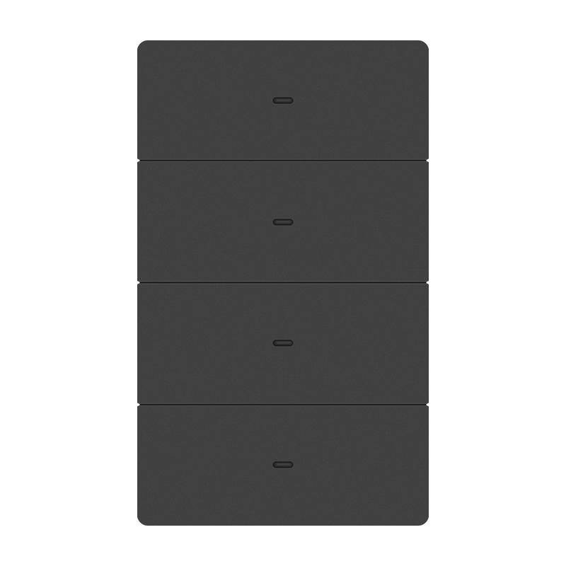 Factory Tuya Intelligent Wall Switch US Standard WiFi 1-4 Gang PC Push Button Lighting Switch APP Timed Control