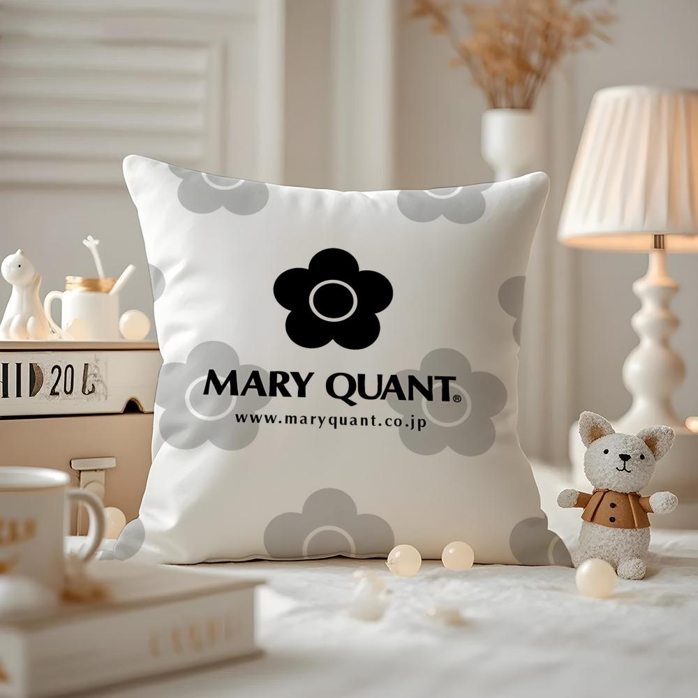 Fashion M-Mary Quant Cushion Cover Anti-dustmite Pillowcase Invisible Zipper Silky Short Plush Sofa Cushion Cover