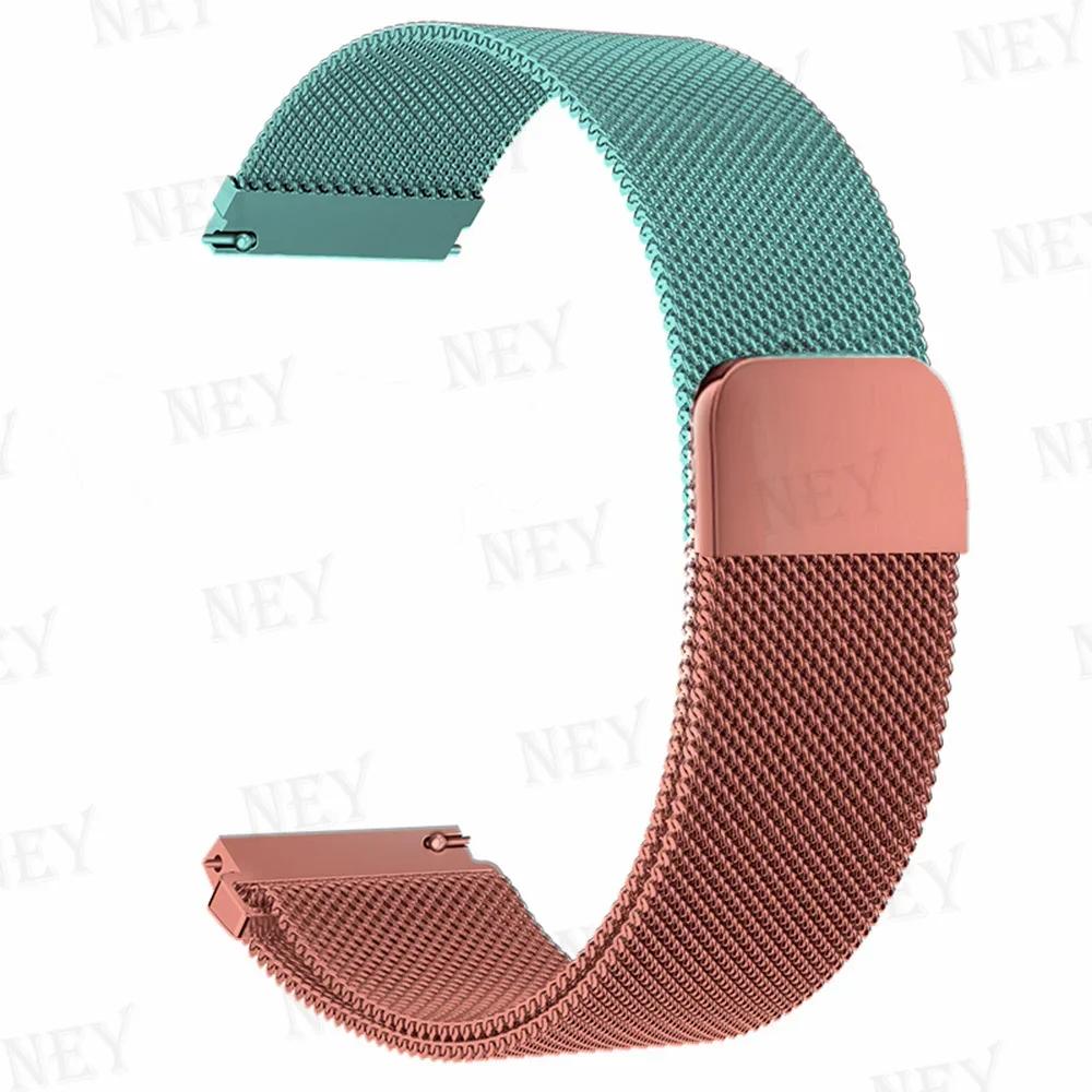 20mm/22mm Milanese Loop For Amazfit GTS/4/2e/3/2/GTS2 Mini/GTR 47mm/GTR2/3/4/Pro stratos Metal Bracelet Amazfit bip 3 pro strap
