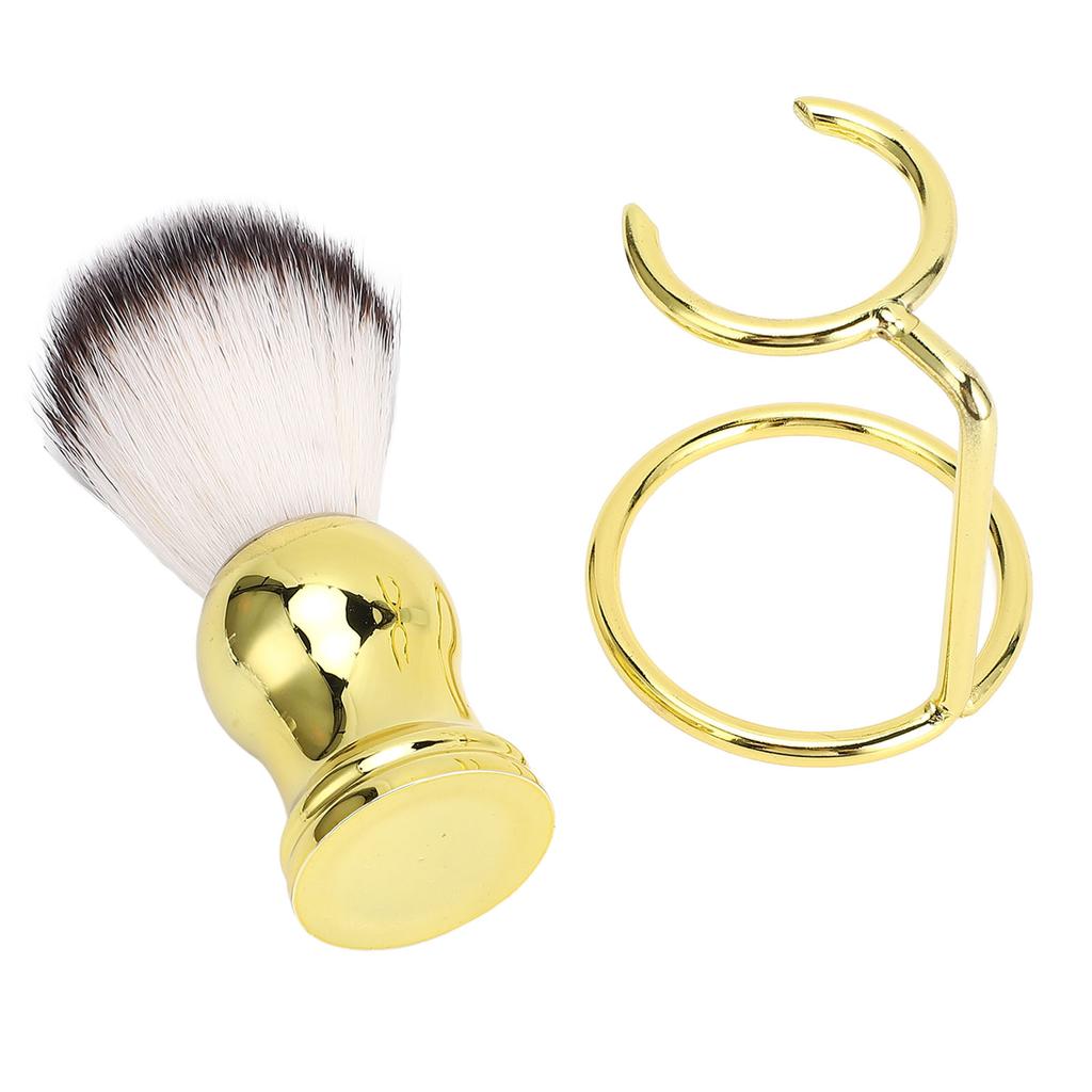 Shaving Brush with Stand Synthetic Hair Shaving Brush with Holder Stand for Men Gromming Shaving Too