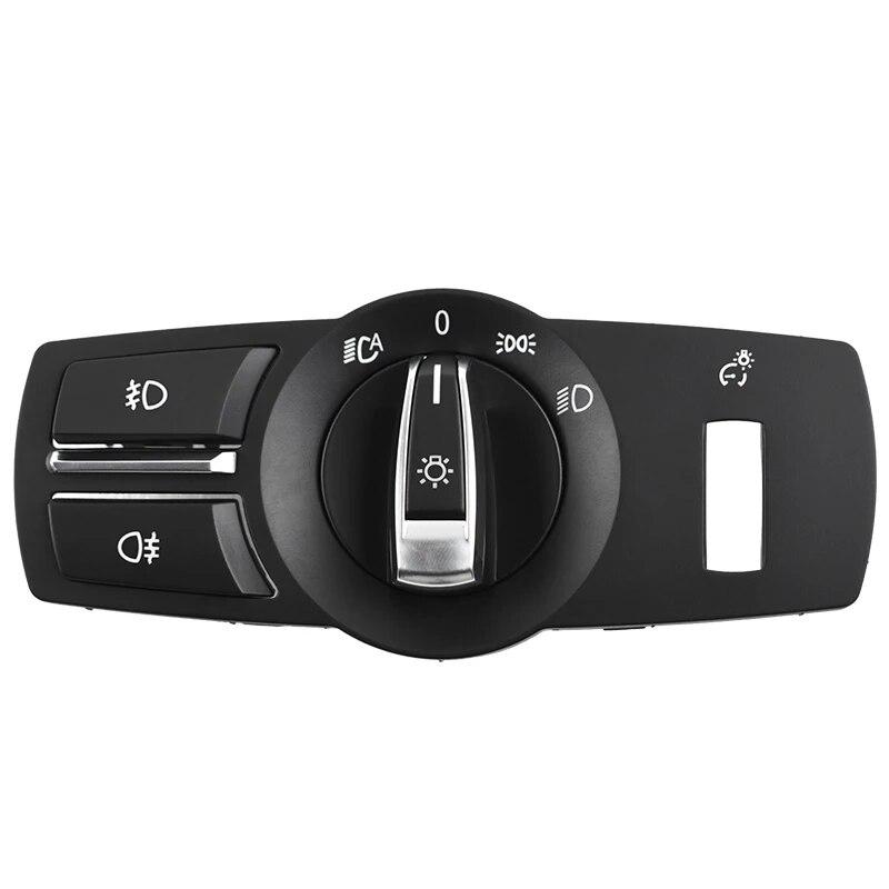 LHD Car Interior Accessories Headlight Lamp Switch Cover Trim For BMW 1 2  3 4 5 7 Series F10 F11 F18 F01 F30 F35 F34 F20 X3 X4