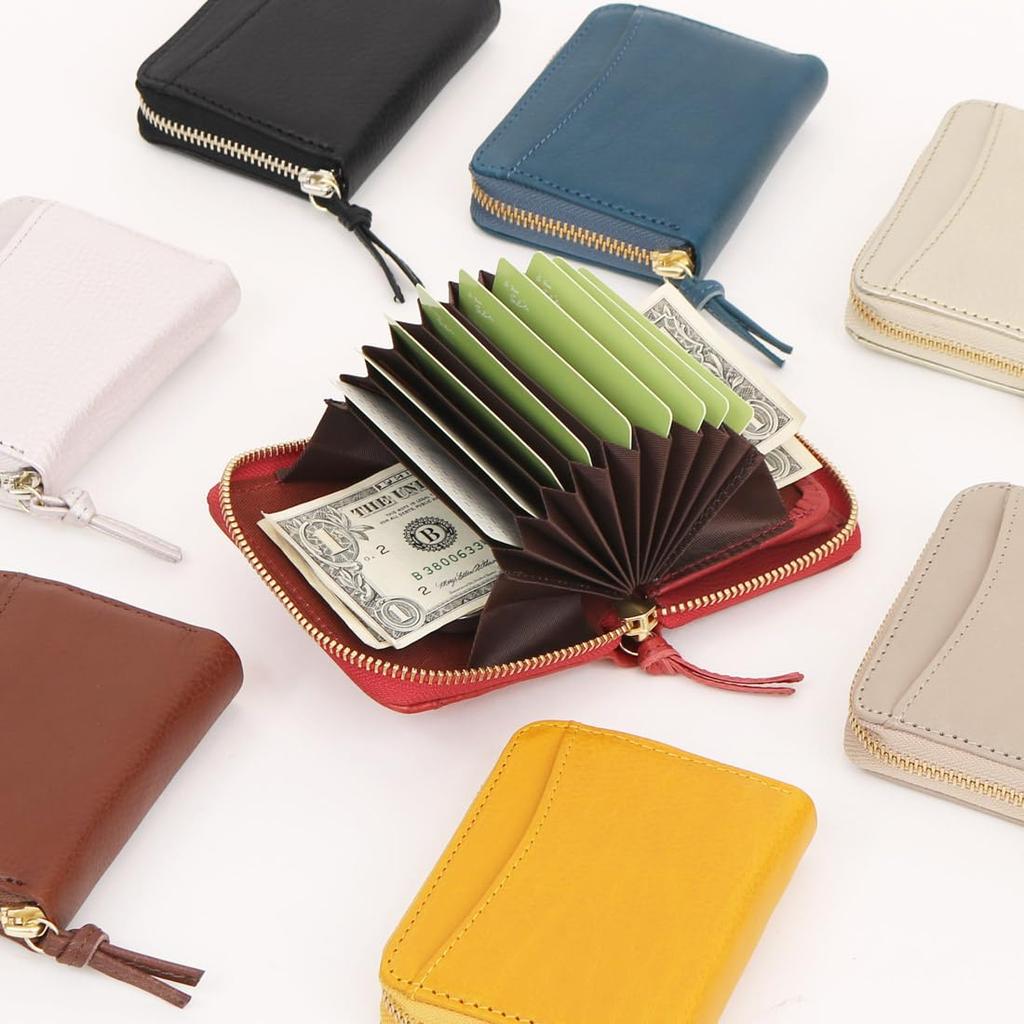Italian Leather Accordion Card Wallet
