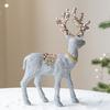 Glittering Glitter Deer Decor Flocking Fabric PVC Christmas Deer New Xmas Tree Pendant  Home