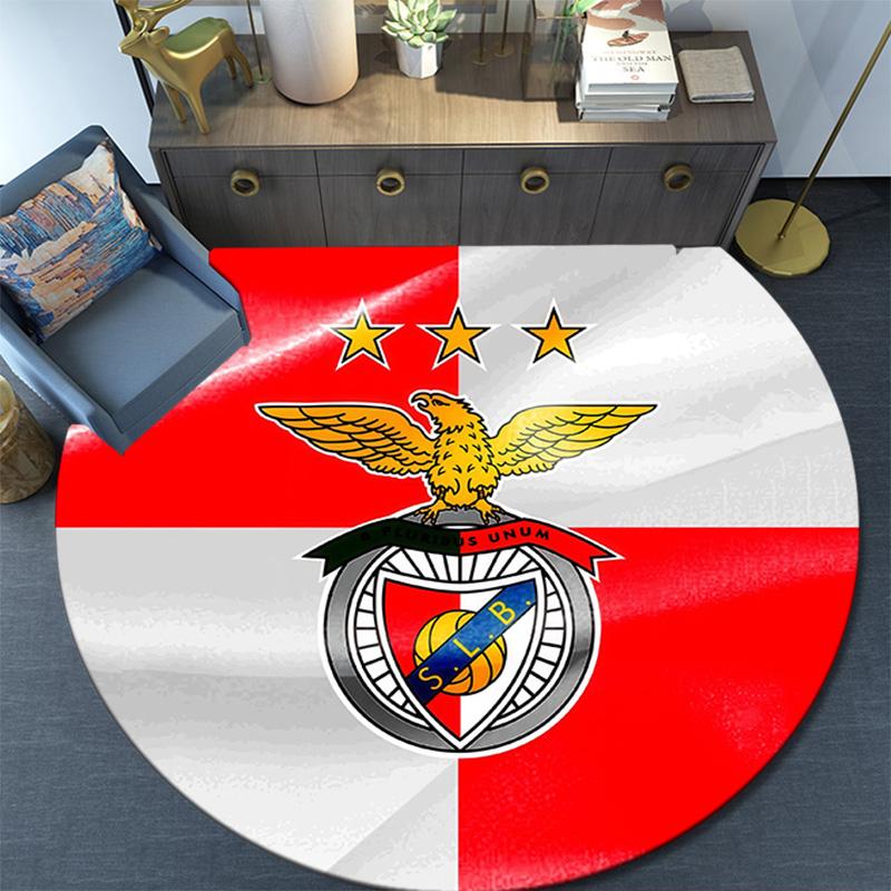Sport Lisboa E Benfica2 Round Area Rug,Carpet Rug for Living Room Bedroom Sofa Playroom Decor,Non-slip Floor Mat