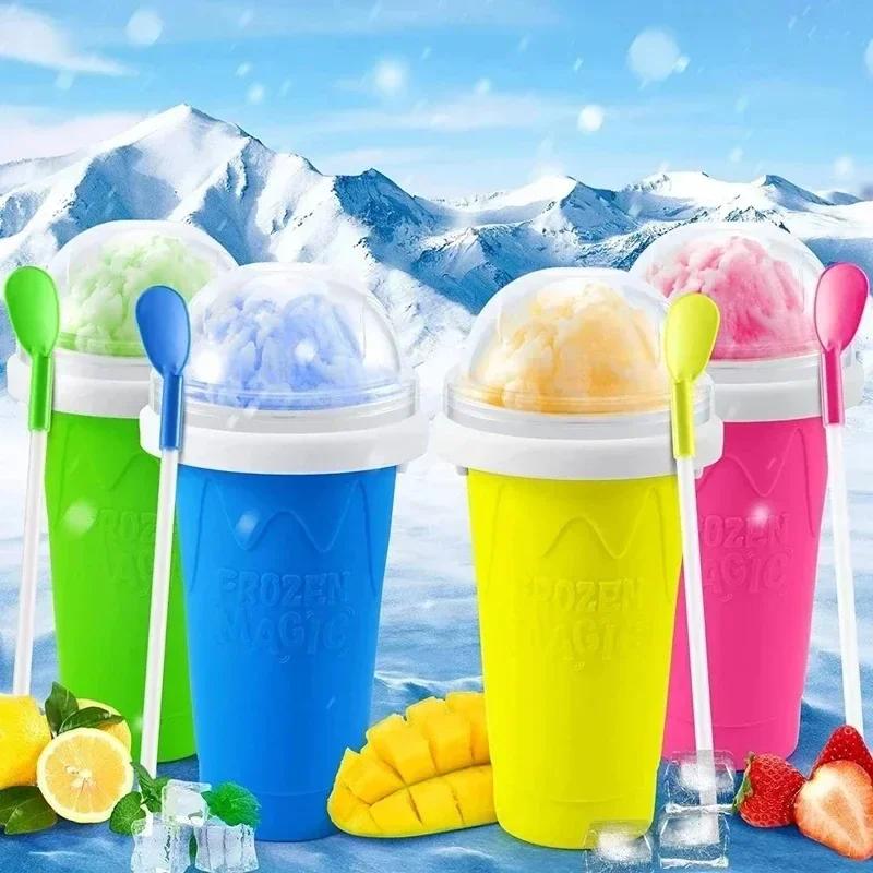Large Capacity Homemade Smoothies Quickly Make Smoothie Cups Juice Ice Cream Milkshake Squeeze Bottle Cooling Cup Kitchen Tools